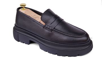 College en cuir grainé
